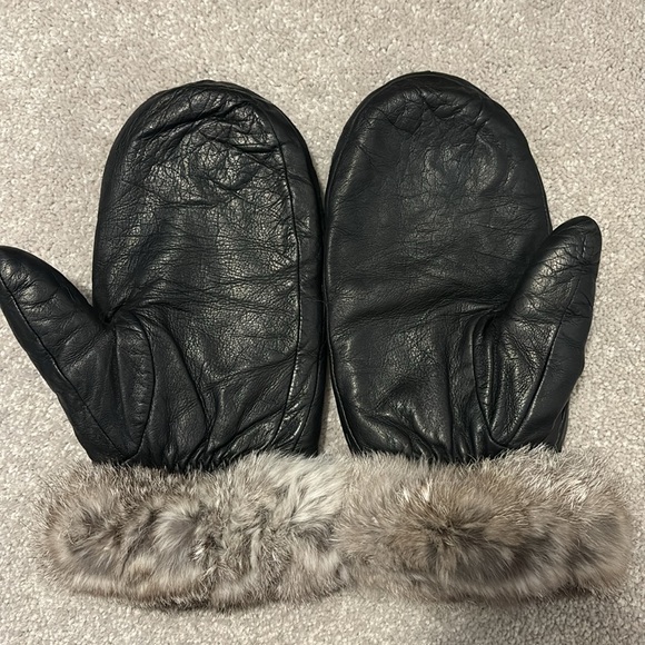 Brume leather mittens - Picture 3 of 3
